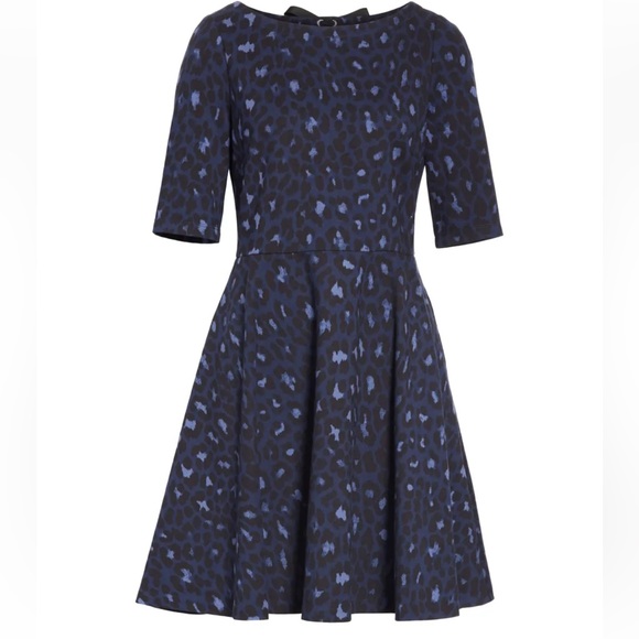 Kate Spade blue cheetah dress - Picture 2 of 7